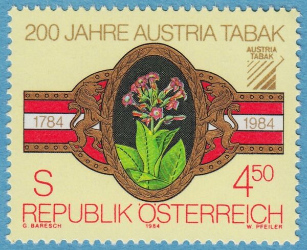 ÖSTERRIKE 1984 M1769** tobak 1 kpl