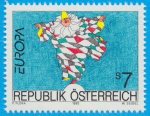 ÖSTERRIKE 1993 M2095** Europa – konst: Paul Flora 1 kpl