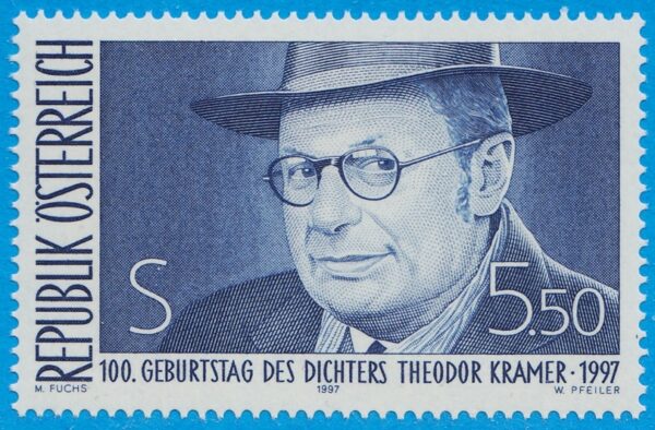 ÖSTERRIKE 1997 M2209** Theodor Kramer - författare 1 kpl