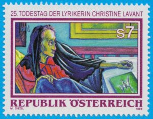 ÖSTERRIKE 1998 M2256** Christine Lavant – författare – målning av Werner Berg 1 kpl