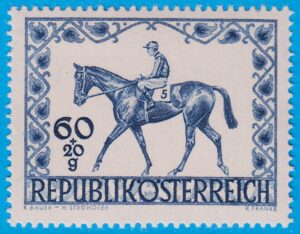 ÖSTERRIKE 1947 M811** hästsport 1 kpl