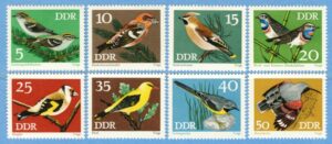 DDR 1973 M1834-41** fåglar 8 kpl