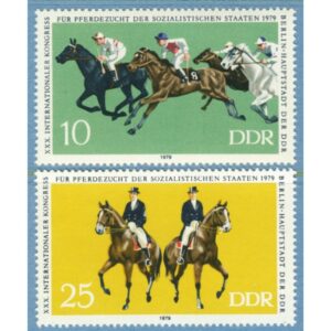DDR 1979 M2449-50** hästsport 2 kpl