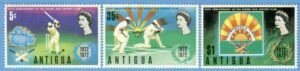 ANTIGUA 1972 M286-8** kricket 3 kpl