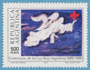 ARGENTINA 1980 M1434** röda korset 1 kpl