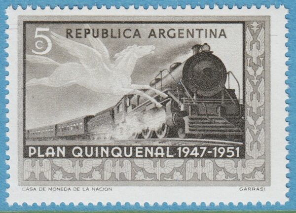 ARGENTINA 1951 M585** tåg pegas - enda i serien