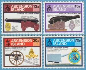 ASCENSION ISLAND 1985 M382-5** kanoner 4 kpl