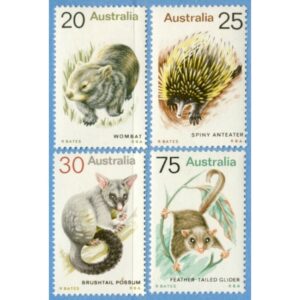 AUSTRALIEN 1974 M542-5** däggdjur 4 kpl