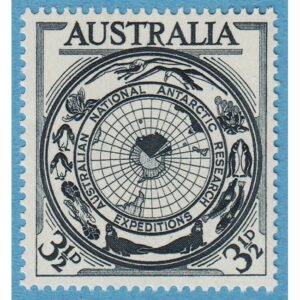 AUSTRALIEN 1954 M249** antarktiskarta 1 kpl