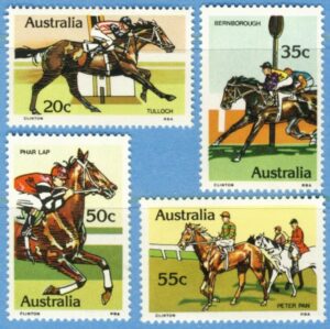 AUSTRALIEN 1978 M663-6** hästsport 4 kpl