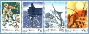 AUSTRALIEN 1979 M692-5** sportfiske 4 kpl