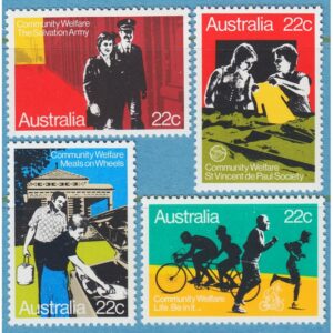 AUSTRALIEN 1980 M720-3** frälsningsarmén sport m.m. 4 kpl