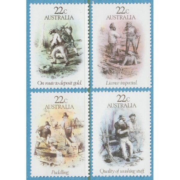 AUSTRALIEN 1981 M749-52** guldrushen 4 kpl