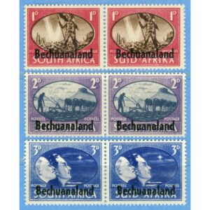 BECHUANALAND 1945 M112-7PAR** övertryck på Sydafrika 6 kpl