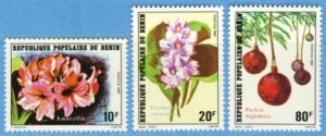 BENIN 1981 M262-4** blommor 3 kpl