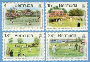 BERMUDA 1973 M293-6** tennis 4 kpl