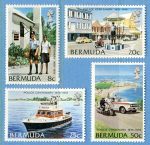 BERMUDA 1979 M374-7** polisen 4 kpl