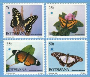 BOTSWANA 1984 M351-4** fjärilar 4 kpl