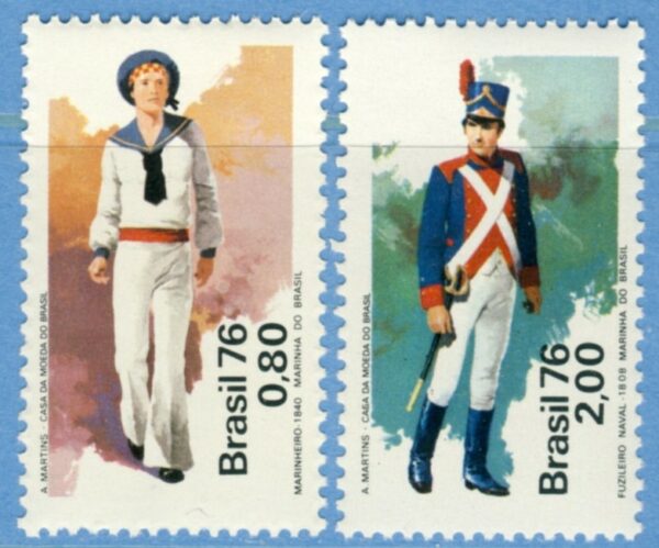 BRASILIEN 1976 M1575-6** marinens dag 2 kpl