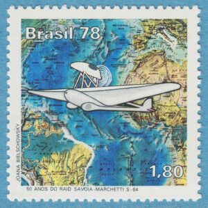 BRASILIEN 1978 M1658** flyg karta 1 kpl