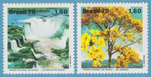 BRASILIEN 1978 M1668-9** Iguacuvattenfallet – träd 2 kpl
