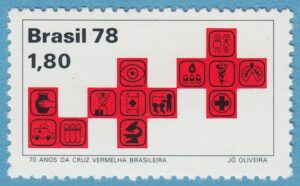 BRASILIEN 1978 M1691** röda korset 1 kpl