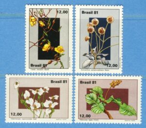 BRASILIEN 1981 M1846-9** blommor 4 kpl