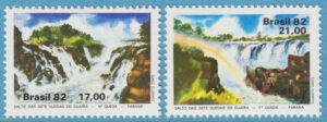 BRASILIEN 1982 M1895-6** vattenfall i Guaria, Parana 2 kpl