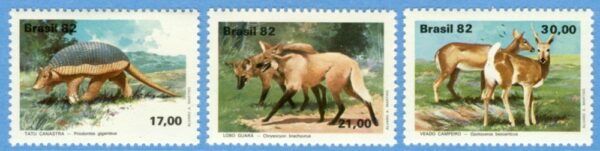 BRASILIEN 1982 M1901-3** däggdjur 3 kpl