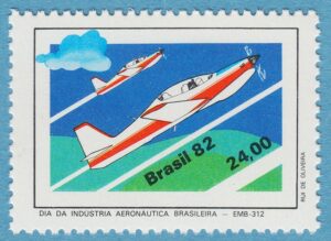 BRASILIEN 1982 M1930** militärflyg EMB-12 1 kpl