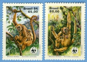 BRASILIEN 1984 M2052-3** apor WWF 2 kpl