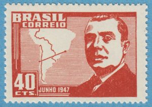 BRASILIEN 1947 M714** presidentbesök 1 kpl