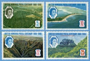 BRITISH HONDURAS 1966 M197-200** landskap 4 kpl