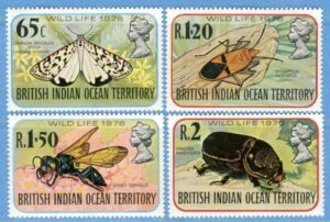 BRITISH INDIAN OCEAN TERRITORY 1976 M86-9** insekter 4 kpl