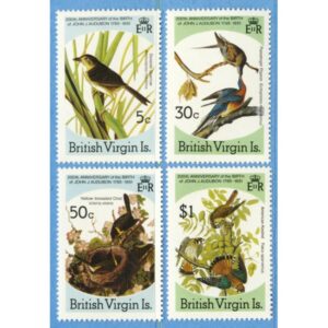BRITISH VIRGIN ISLANDS 1985 M533-6** fåglar 4 kpl