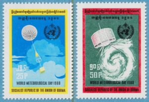 BURMA 1980 M276-7** meteorologi 2kpl