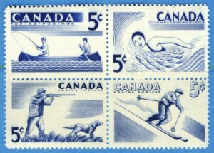 CANADA 1957 M312-5** fiske jakt mm 4 kpl