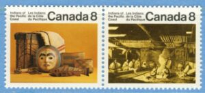CANADA 1974 M547-8** indiander från Pacifickusten 2 kpl