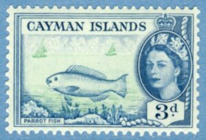 CAYMAN ISLANDS 1955 M142** fisk, enda i serien