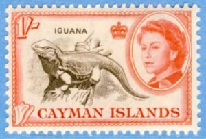 CAYMAN ISLANDS 1962 M163** ödla ur blandad serie
