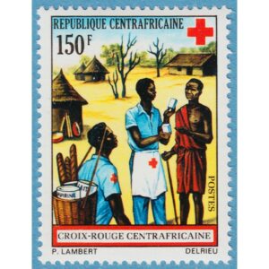 CENTRALAFRIKANSKA REP. 1972 M263** Röda Korset 1 kpl