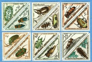 CENTRALAFRIKANSKA REP. Lösenmärken 1962 M1-12** insekter 12 kpl