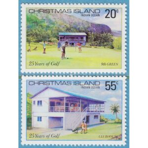 CHRISTMAS ISLAND 1980 M122-3** golf 2 kpl