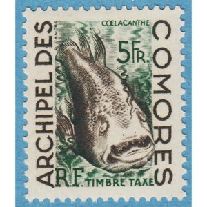 COMORERNA Lösen 1954 M3** tofsstjärtfisk 1 st  (övriga 2 i serien har samma motiv)