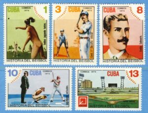 CUBA 1974 M2005-9** baseboll 5 kpl