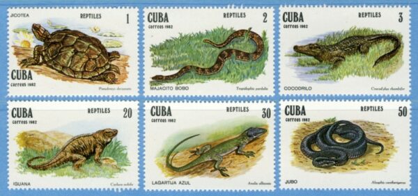 CUBA 1982 M2667-72** kräldjur 6 kpl