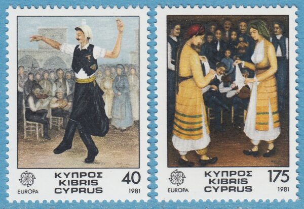 CYPERN 1981 M547-8** Europa Cept - folkdans 2 kpl