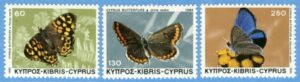 CYPERN 1983 M584-6** fjärilar 3 kpl