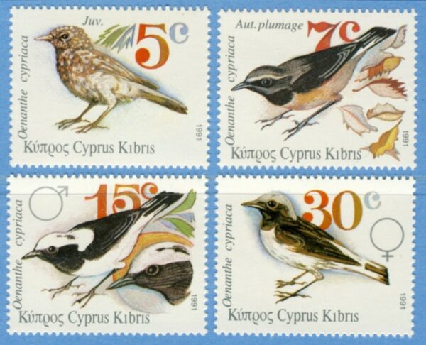 CYPERN 1991 M773-6** fåglar 4 kpl