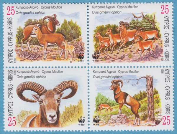 CYPERN 1998 M914-7** Cypernmufflon WWF 4 kpl